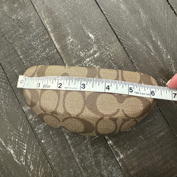 COACH Hard Shell‎ Hinged Sunglasses Case Brown/Tan - Picture 5 of 9